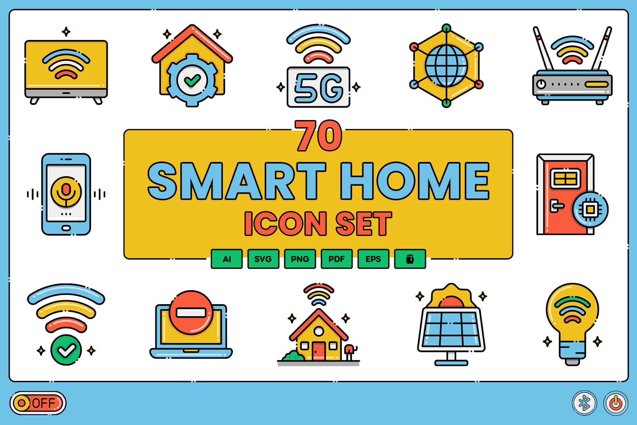 70 Home Automation Icons - Aesthetics Series Free Download 70 Home Automation Icons - Aesthetics Series Free Download
