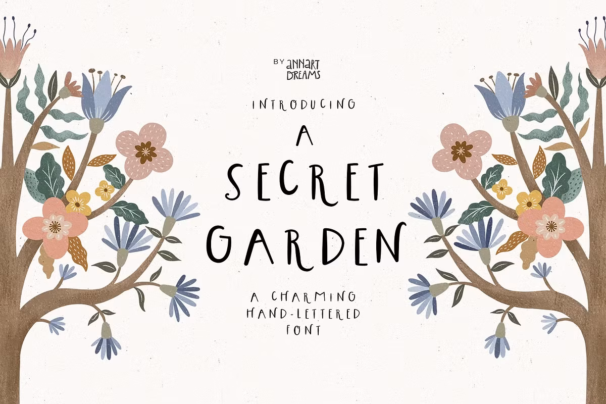 A Secret Garden font Free Download Free Download