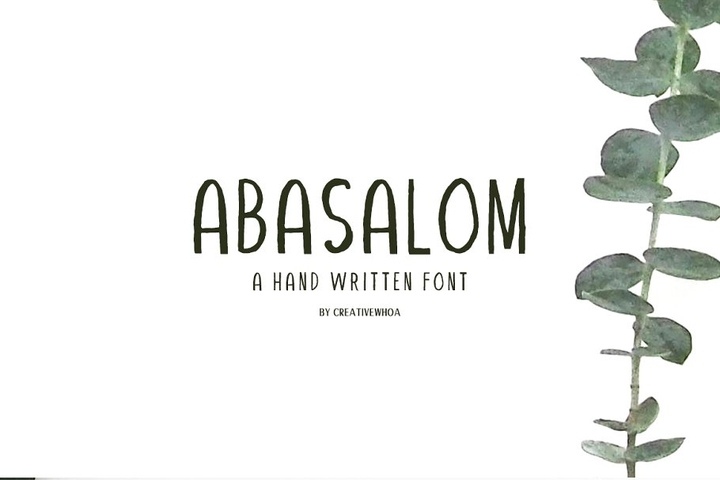 Abasalom | A Handwritten Font Free Download Abasalom | A Handwritten Font Free Download