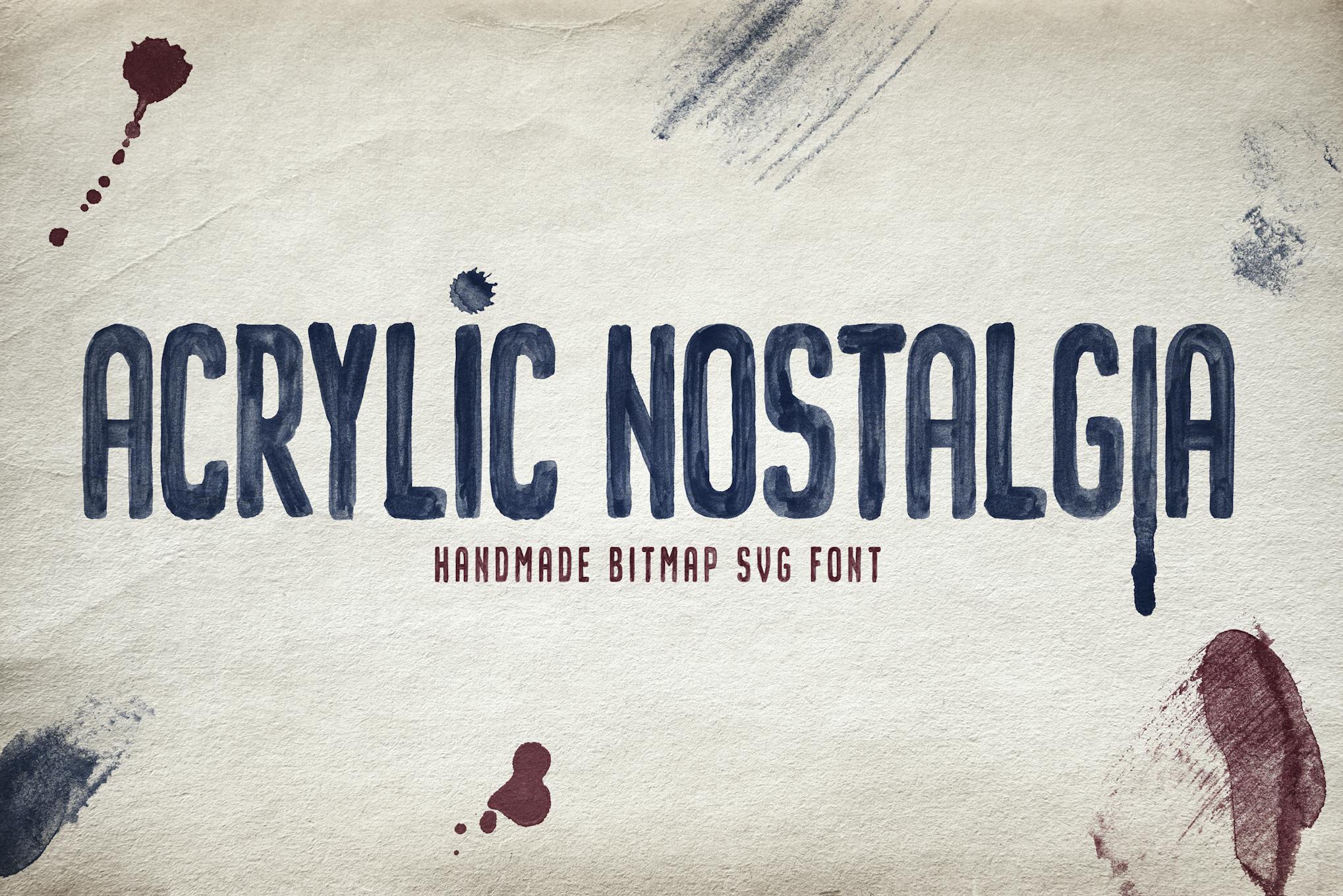Acrylic Nostalgia SVG Font Free Download Acrylic Nostalgia SVG Font Free Download