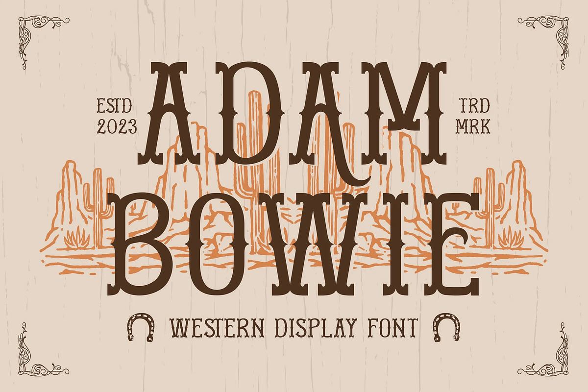 Adam Bowie - Western Display Font Free Download Free Download Adam Bowie - Western Display Font Free Download Free Download