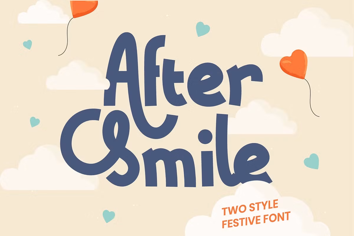 After Smile Festive Two Fonts Free Download Free Download