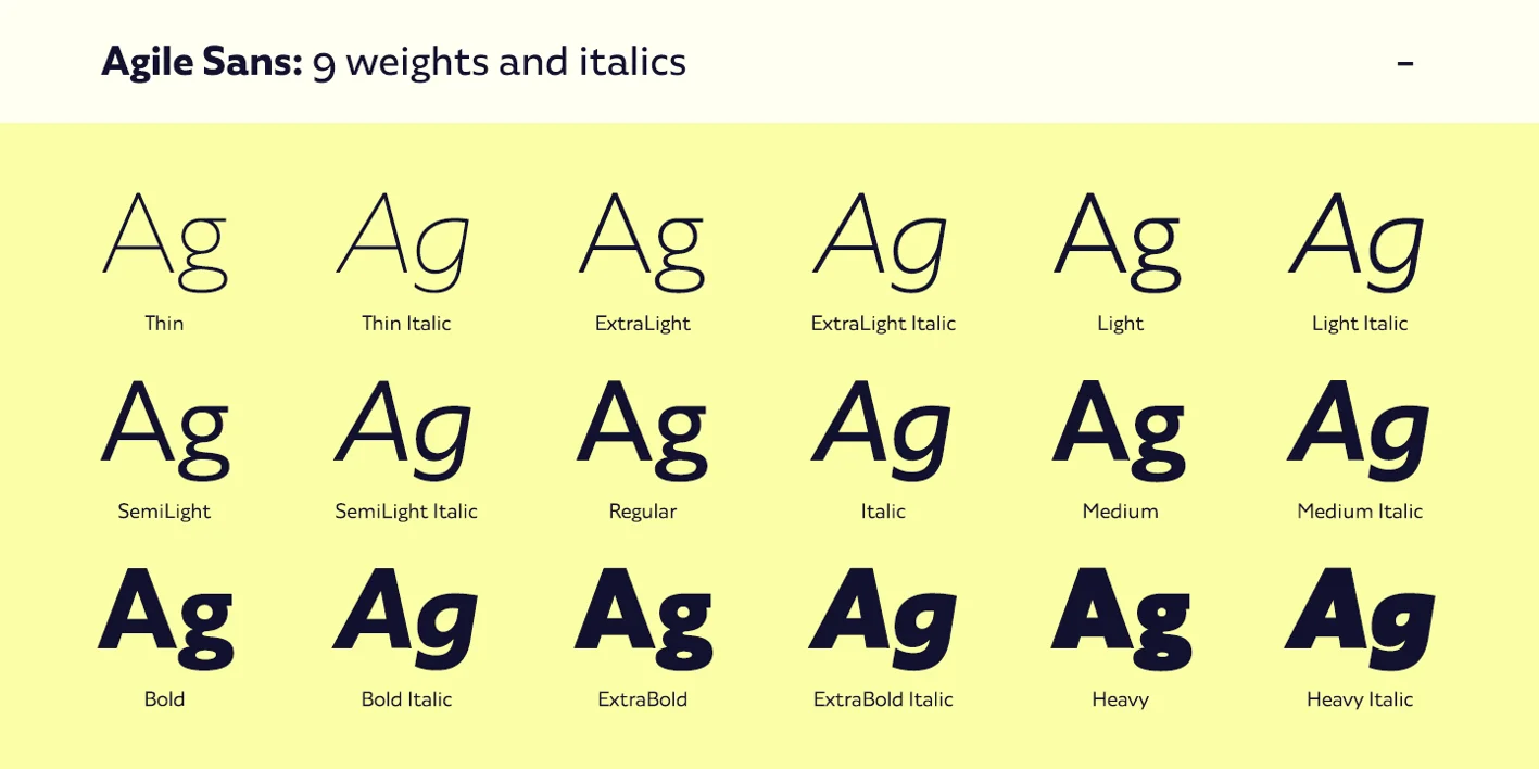 Agile Sans Font