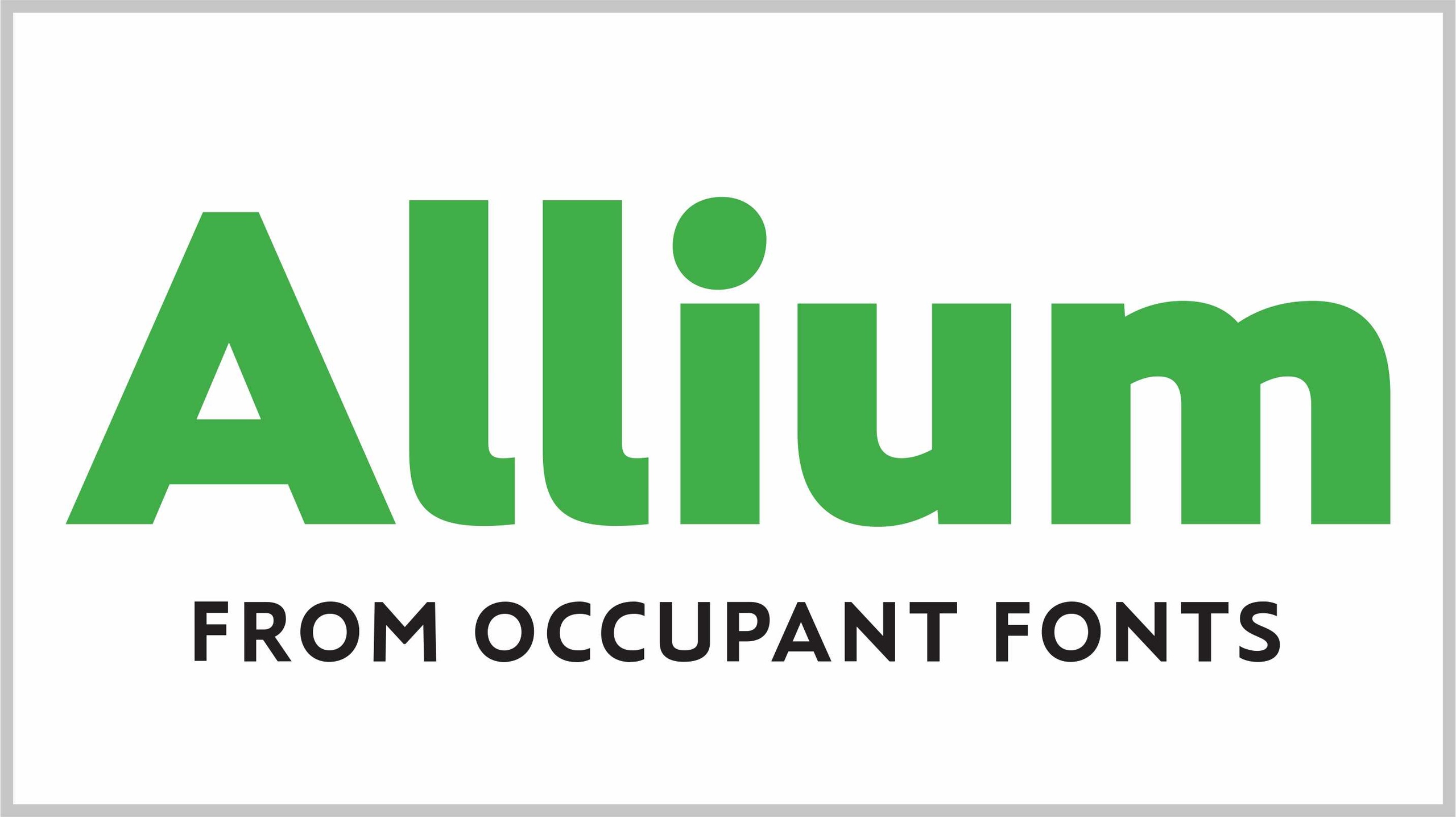 Allium Font Free Download Allium Font Free Download