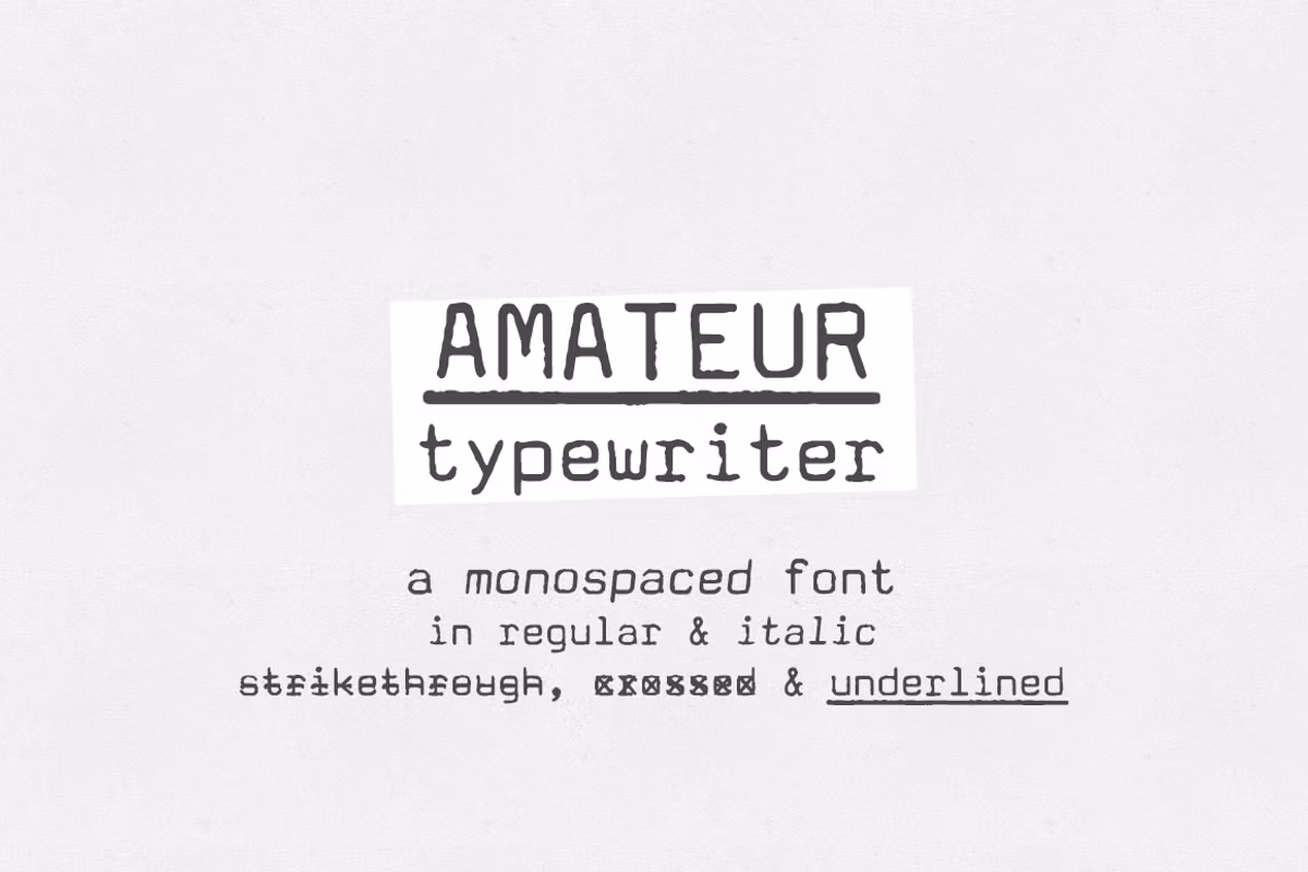Amateur Typewriter monospaced font Free Download Free Download Amateur Typewriter monospaced font Free Download Free Download