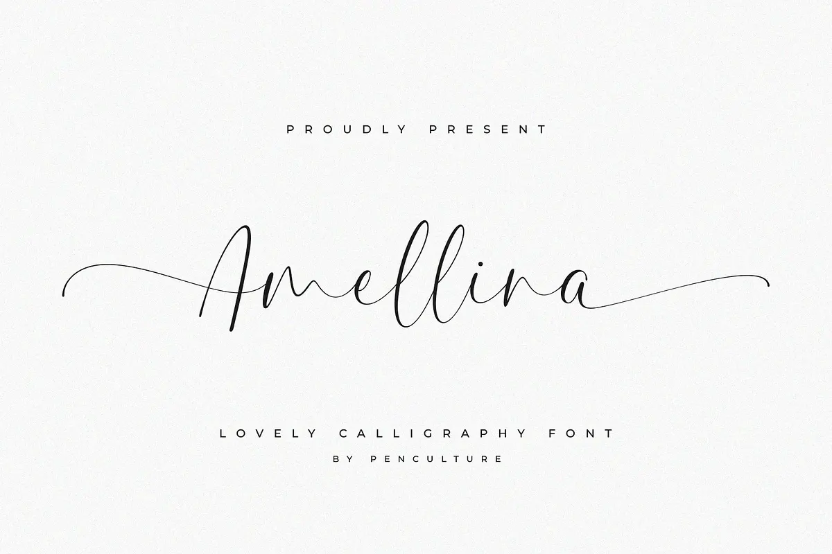 Amellina - A lovely Calligraphy Font Free Download Free Download
