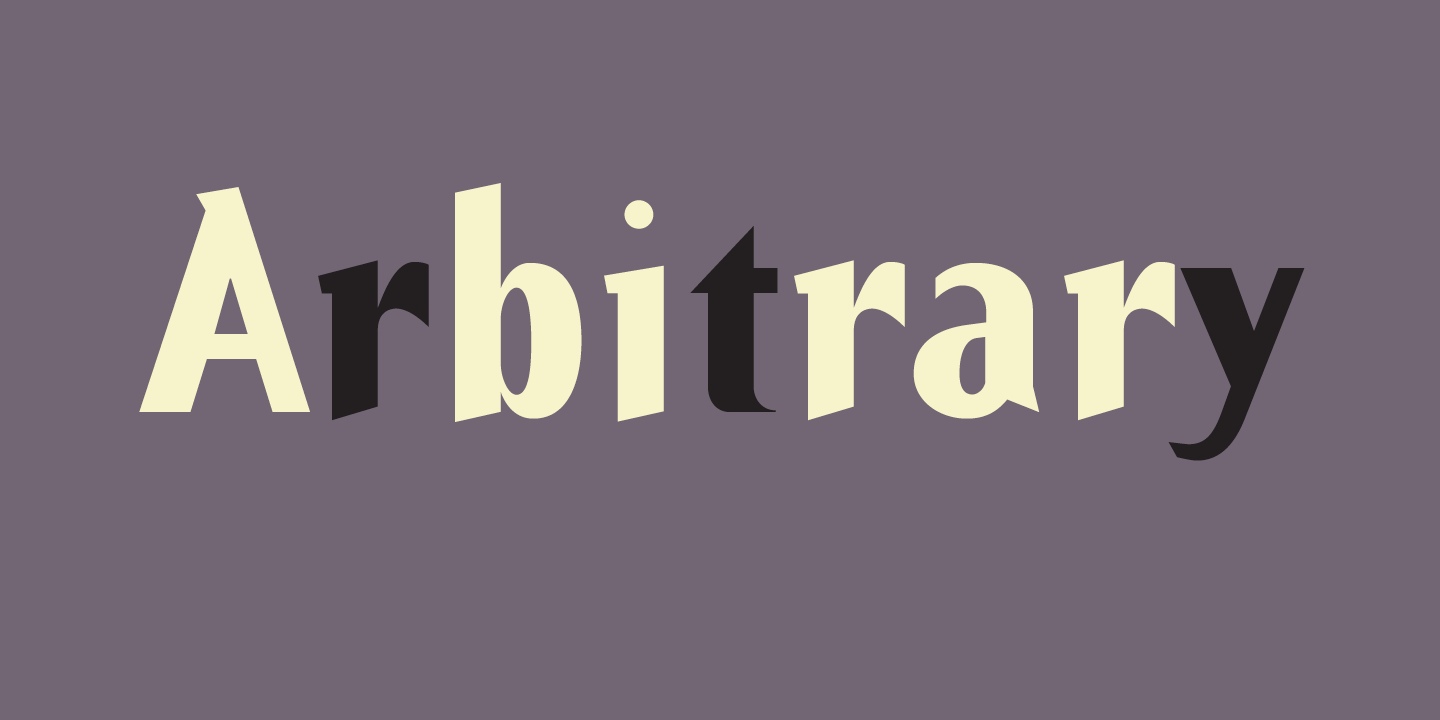 Arbitrary Font Free Download Arbitrary Font Free Download