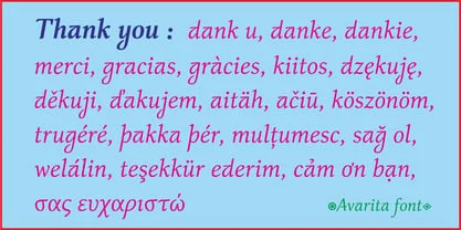 Avarita Font