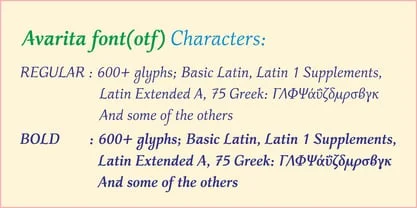 Avarita Font