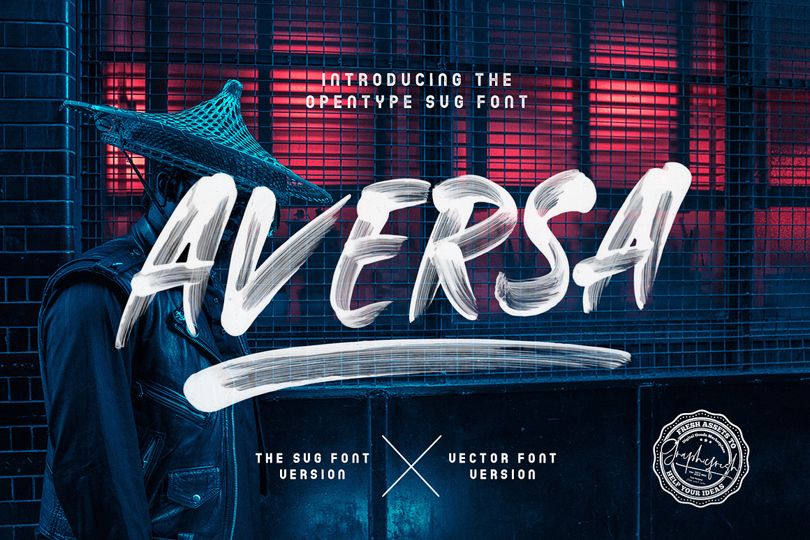 Aversa SVG Font + 27 Brushes Free Download Aversa SVG Font + 27 Brushes Free Download