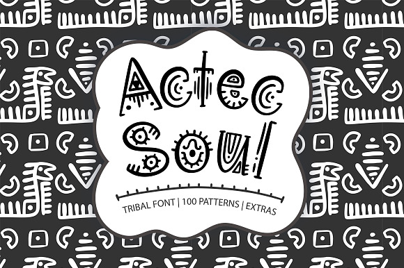 Aztec Soul. Font and 100+ graphics. Free Download