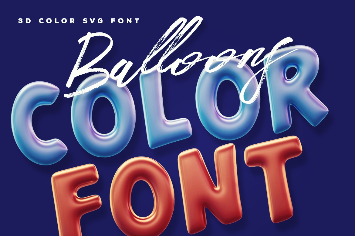 Balloons Color Font Free Download Balloons Color Font Free Download