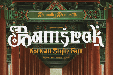 Bamseok – Korean Font