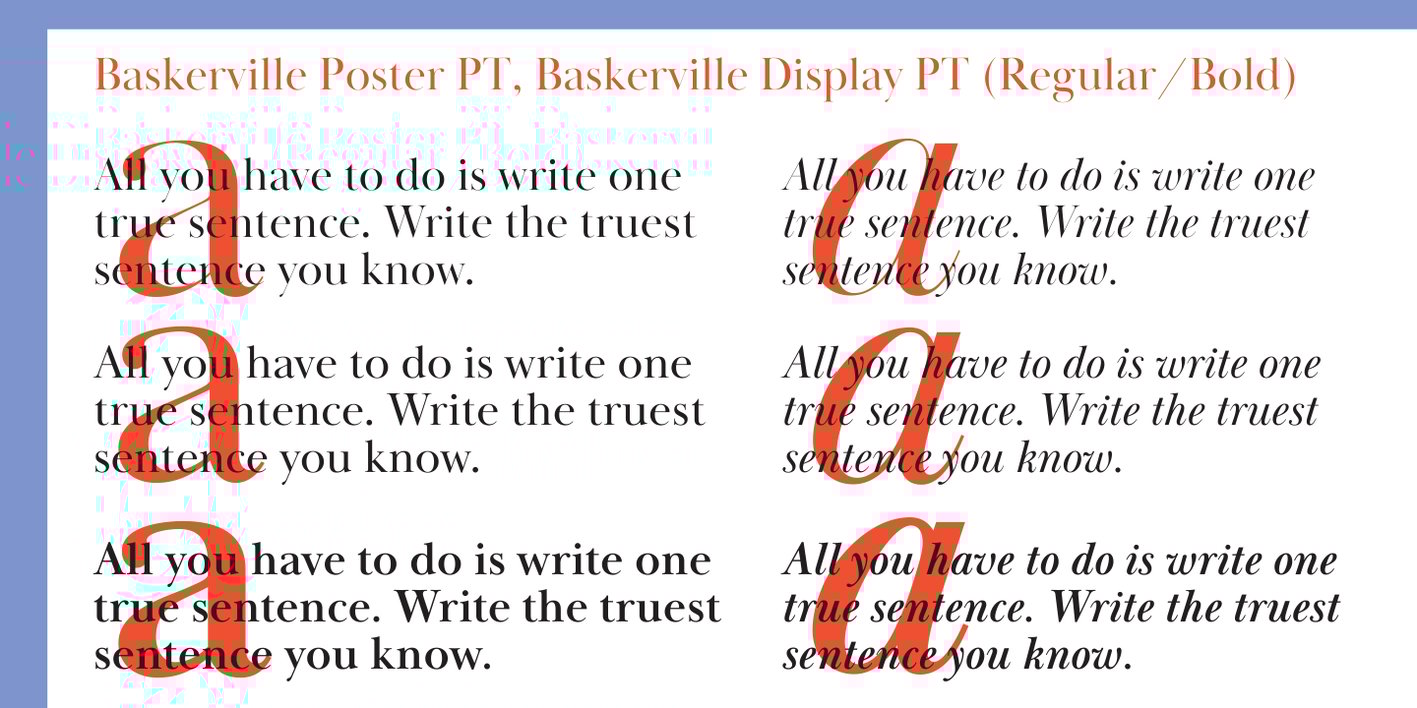 Baskerville Display PT Font Free Download