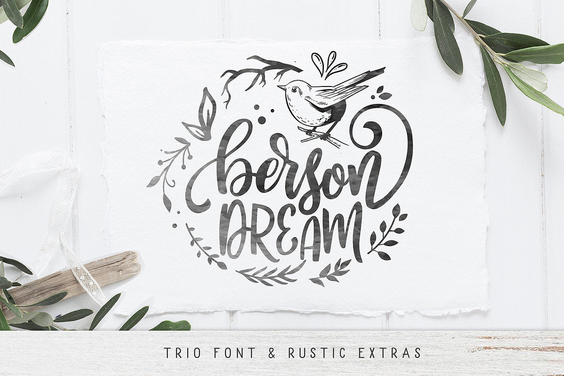Berson Dream Font TRIO and extras Free Download Berson Dream Font TRIO and extras Free Download