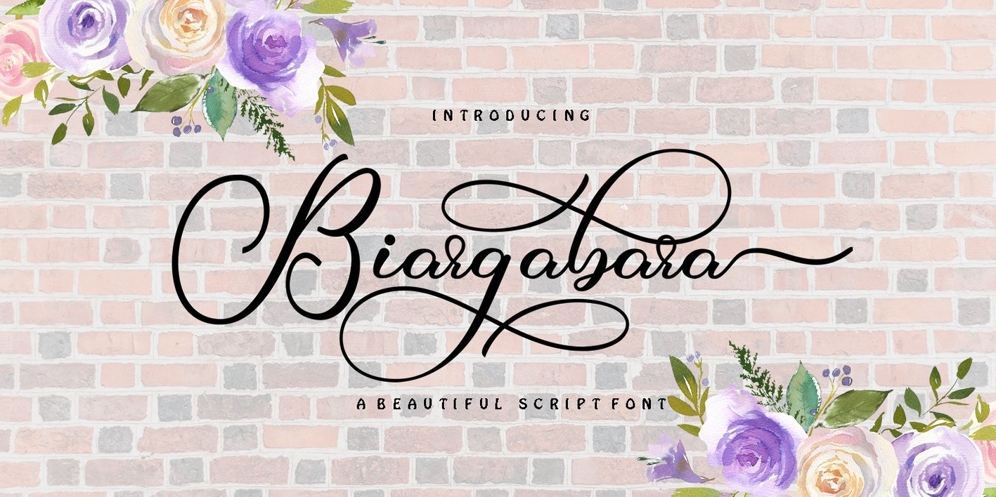 Biargabara Script Font Free Download Biargabara Script Font Free Download