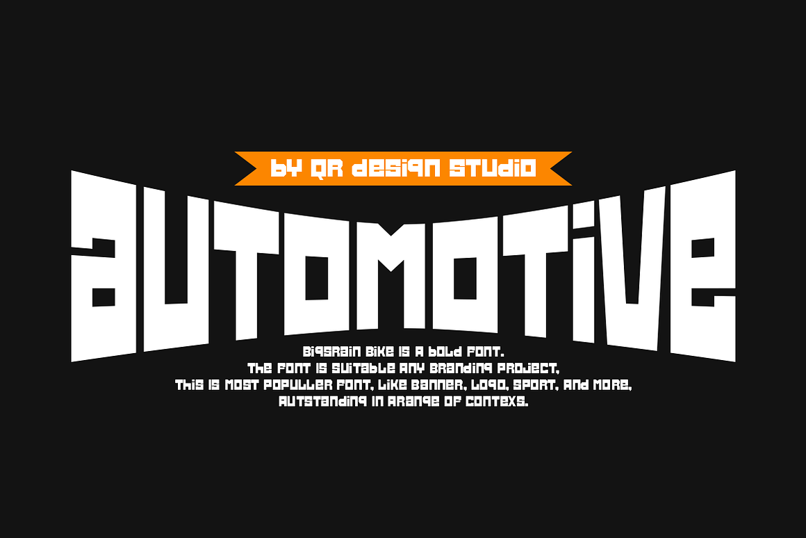 Bigsrain Bike - Blocky & Automotive Font Free Download Bigsrain Bike - Blocky & Automotive Font Free Download