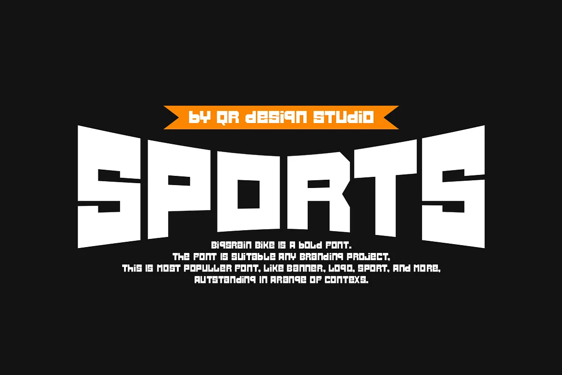 Bigsrain Bike - Blocky & Automotive Font