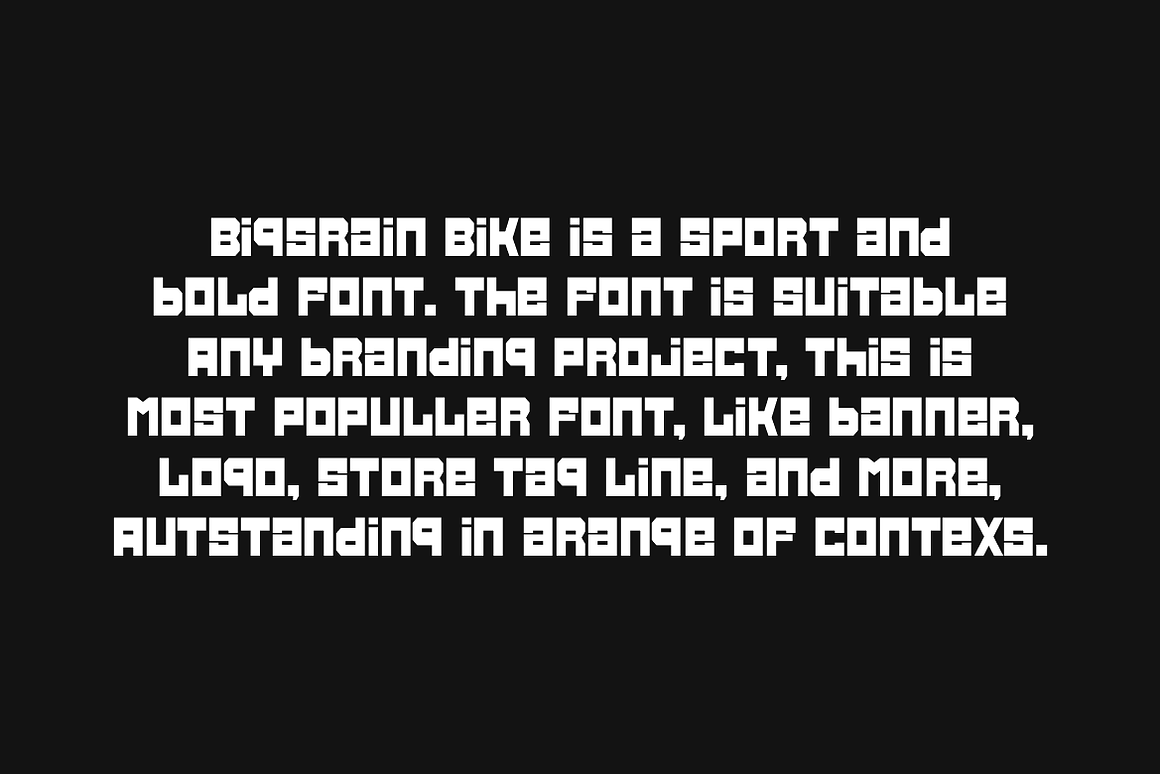 Bigsrain Bike - Blocky & Automotive Font Free Download Bigsrain Bike - Blocky & Automotive Font Free Download