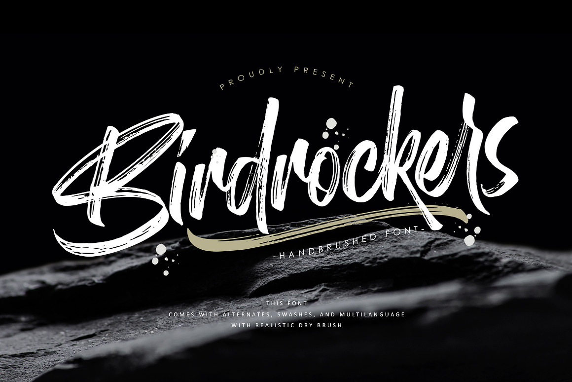 Birdrockers || Realistic Brush Font Free Download Birdrockers || Realistic Brush Font Free Download