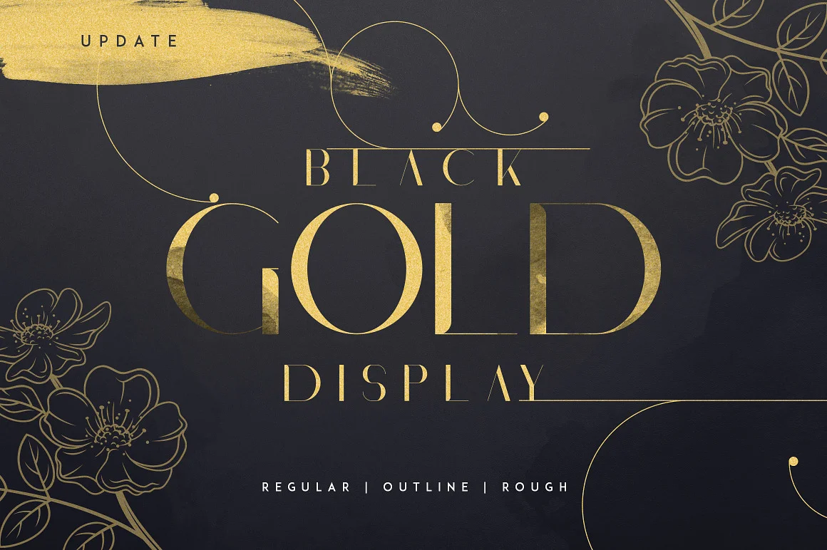 Black Gold Serif Typeface Font Free Download Free Download