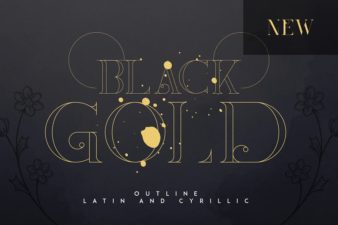 Black Gold Serif Typeface Font Free Download Free Download