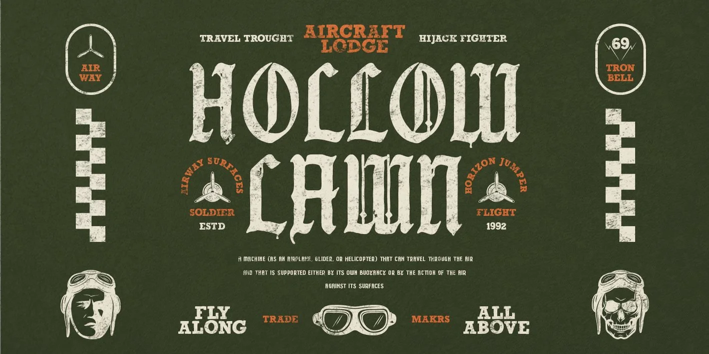 Black Jet Plane Font