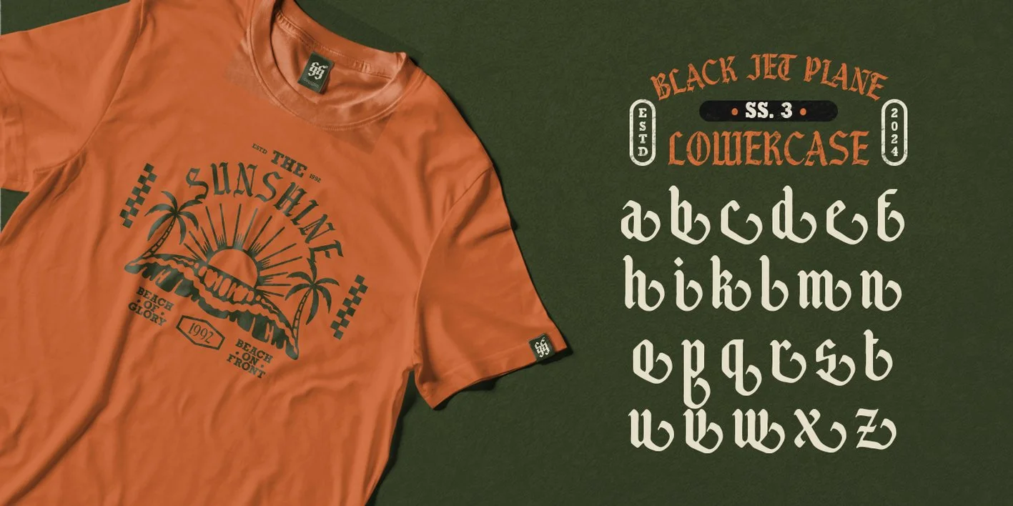 Black Jet Plane Font