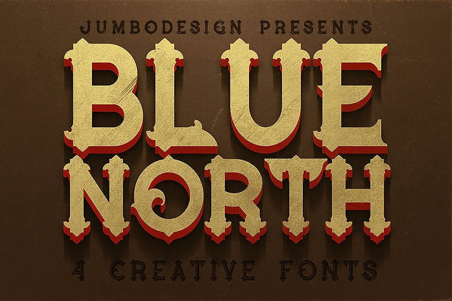 Blue North - Vintage Style Font Free Download Blue North - Vintage Style Font Free Download
