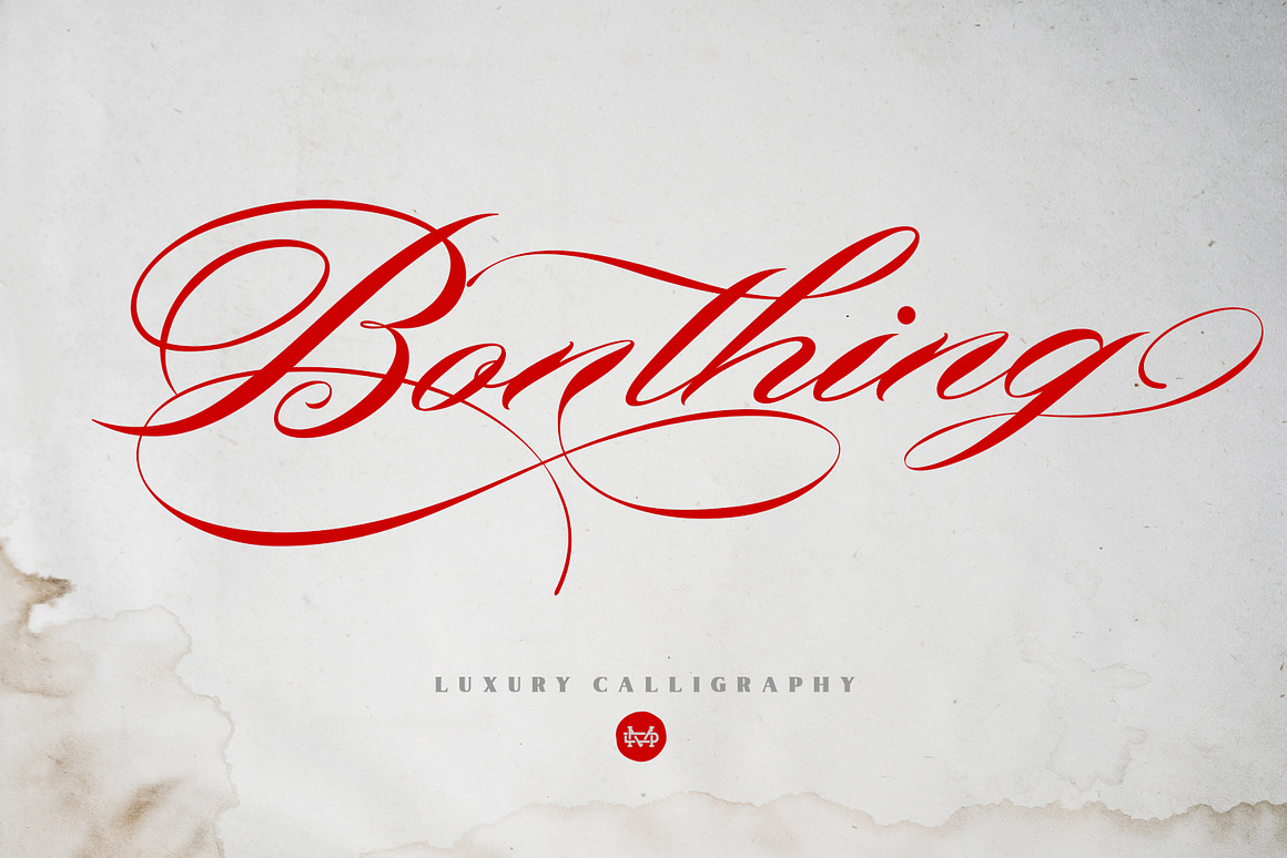 Bonthing Calligraphy Font Free Download Bonthing Calligraphy Font Free Download