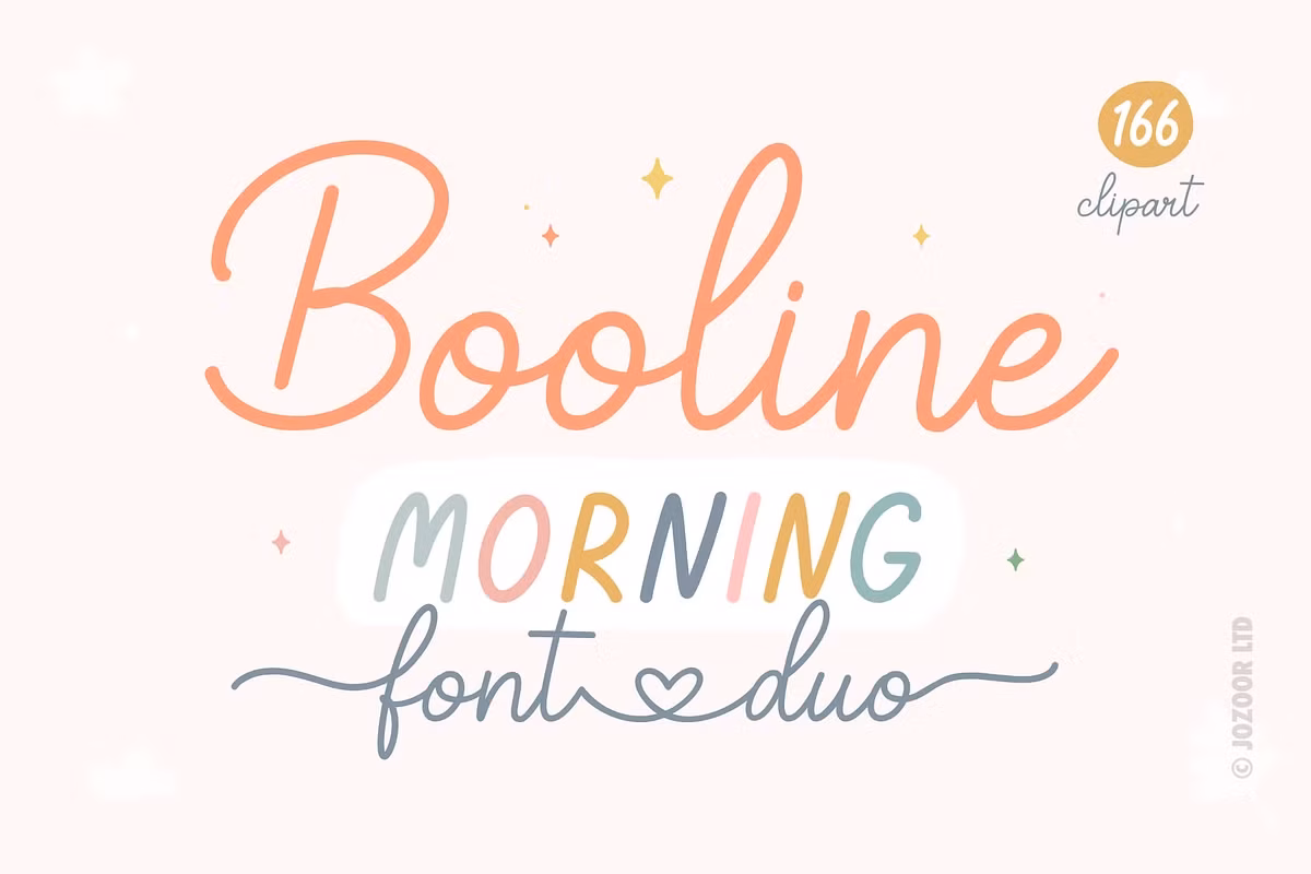 Booline Morning - Monoline Font Duo Free Download Free Download