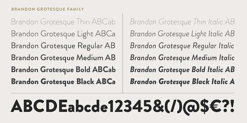 Brandon Grotesque Font