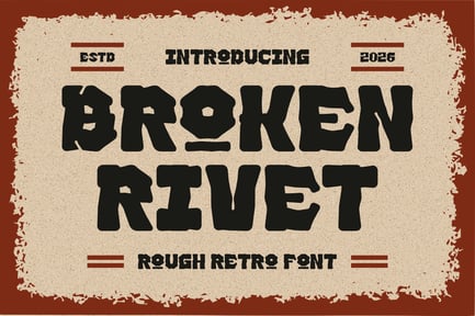 Broken Rivet – Rough Retro Font
