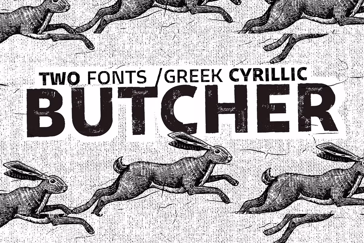 Butcher Fonts / Greek+Cyrillic -50% Free Download Free Download Butcher Fonts / Greek+Cyrillic -50% Free Download Free Download