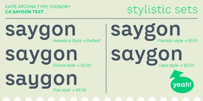 CA Saygon Text Font