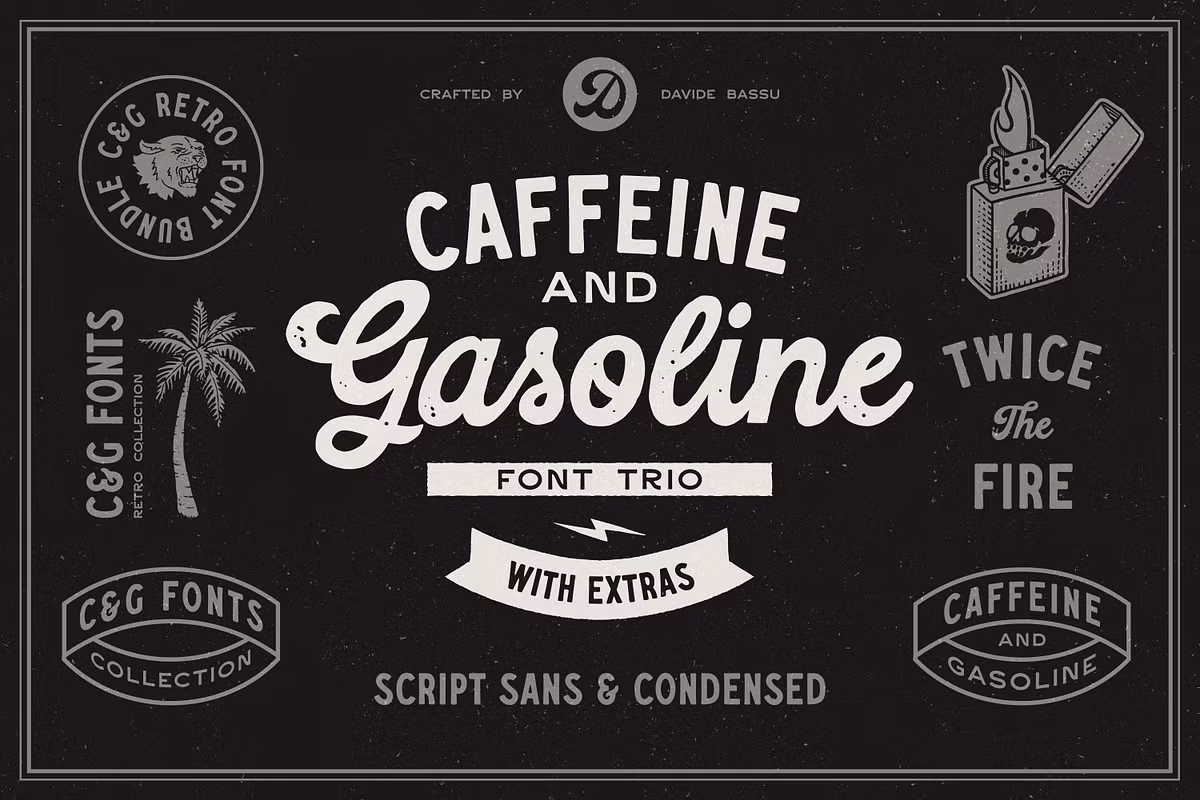 Caffeine & Gasoline Fonts + Extras Free Download Free Download Caffeine & Gasoline Fonts + Extras Free Download Free Download