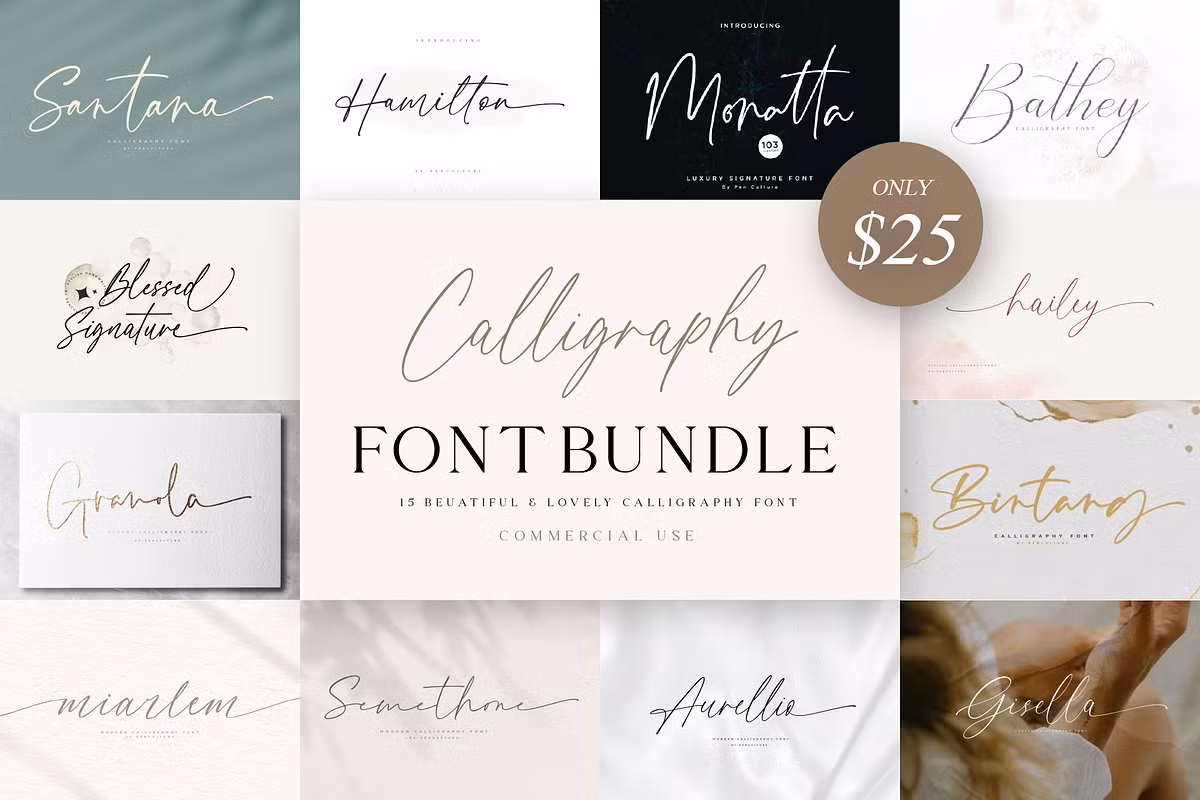 Calligraphy Font Bundle Free Download Free Download
