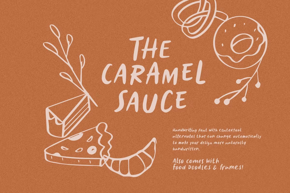 Caramel Sauce Font + Doodle Free Download Free Download Caramel Sauce Font + Doodle Free Download Free Download