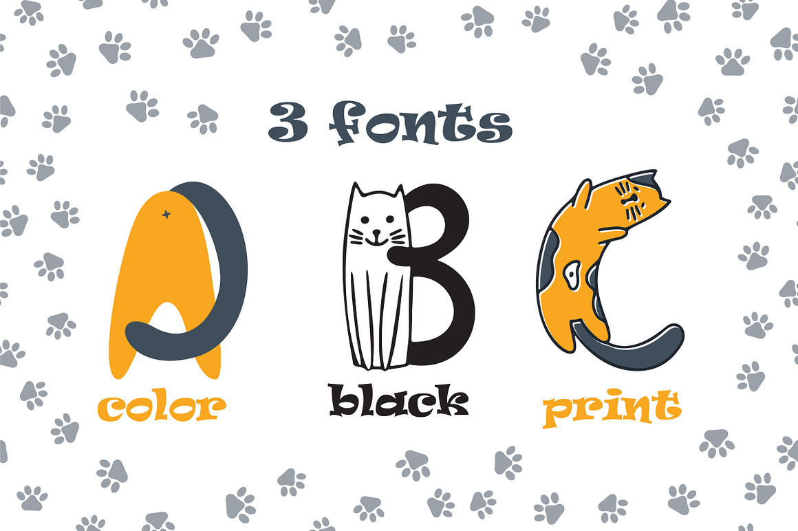 Cats Cute OTF Color Font Free Download Cats Cute OTF Color Font Free Download