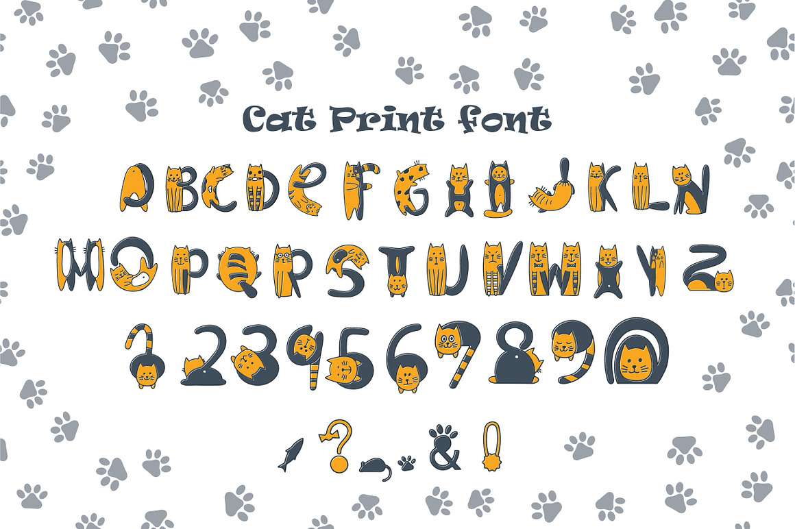 Cats Cute OTF Color Font Free Download Cats Cute OTF Color Font Free Download