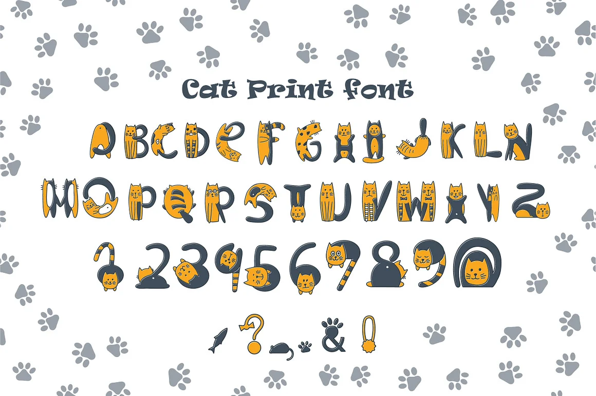 Cats Cute OTF Color Font