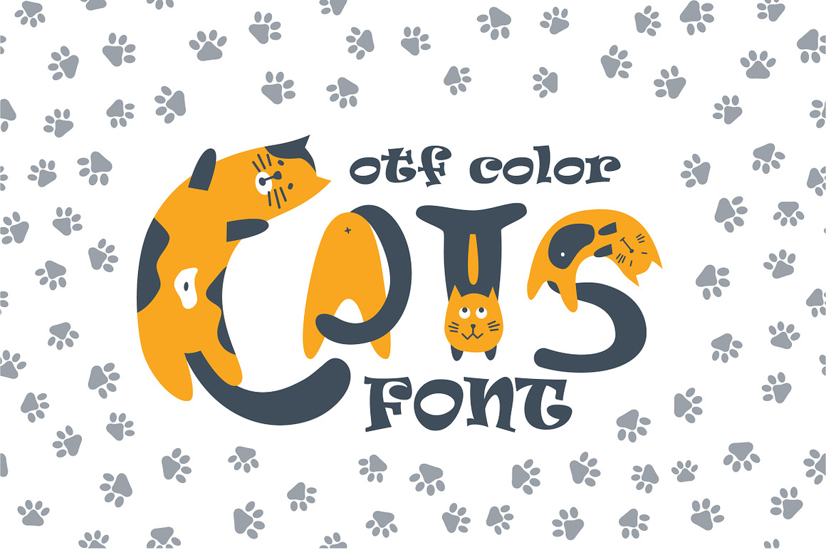 Cats Cute OTF Color Font Free Download Cats Cute OTF Color Font Free Download