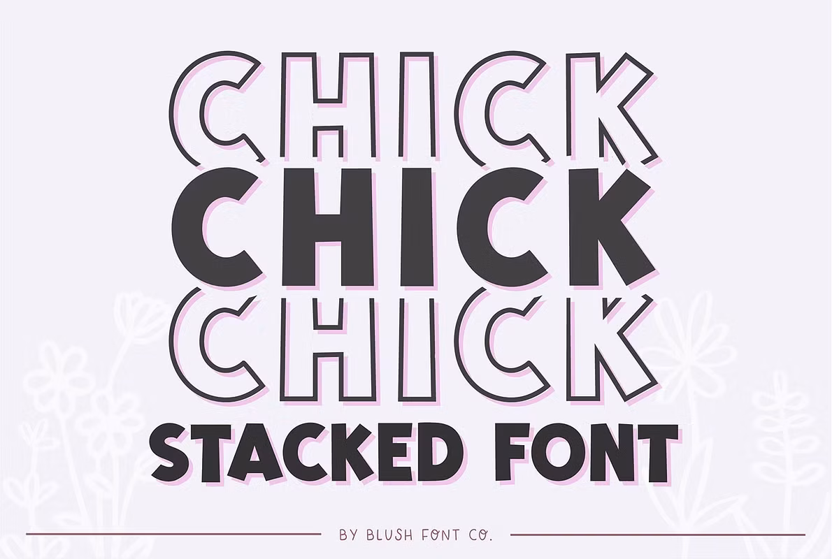 CHICK STACKED Trendy Block Font Free Download Free Download CHICK STACKED Trendy Block Font Free Download Free Download