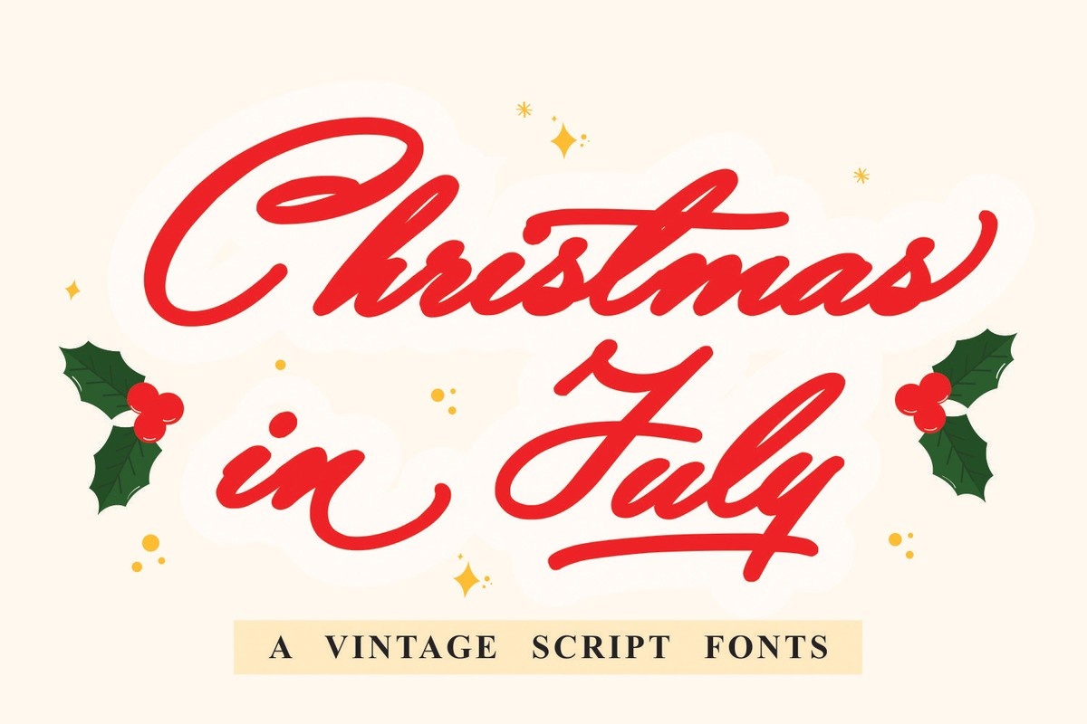 Christmas In July Font Free Download Christmas In July Font Free Download