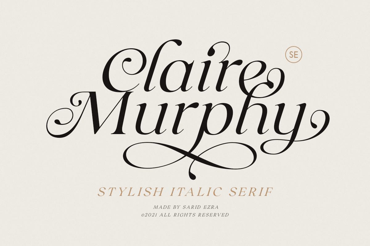Claire Murphy - Stylish Italic Serif Free Download Free Download Claire Murphy - Stylish Italic Serif Free Download Free Download