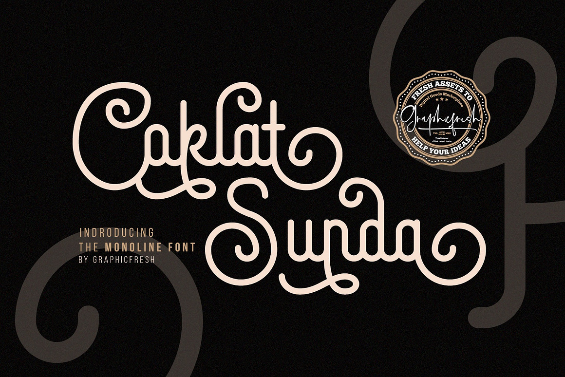 Coklat Sunda - The Monoline Font Free Download Coklat Sunda - The Monoline Font Free Download