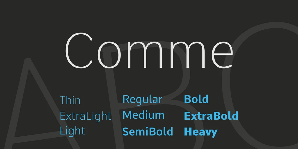 Comme Font Family Free Download Comme Font Family Free Download