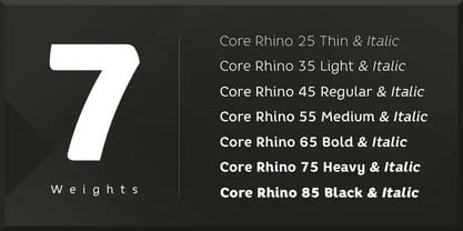 Core Rhino Font