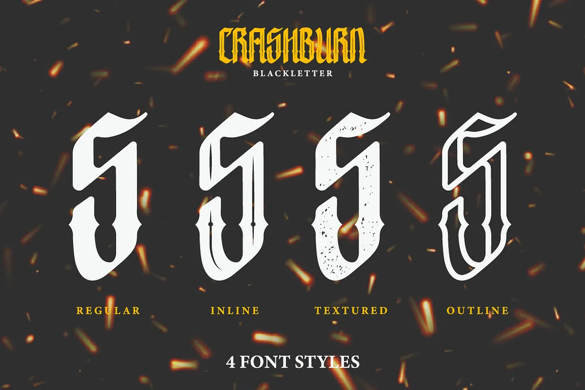 Crashburn | Blackletter Font
