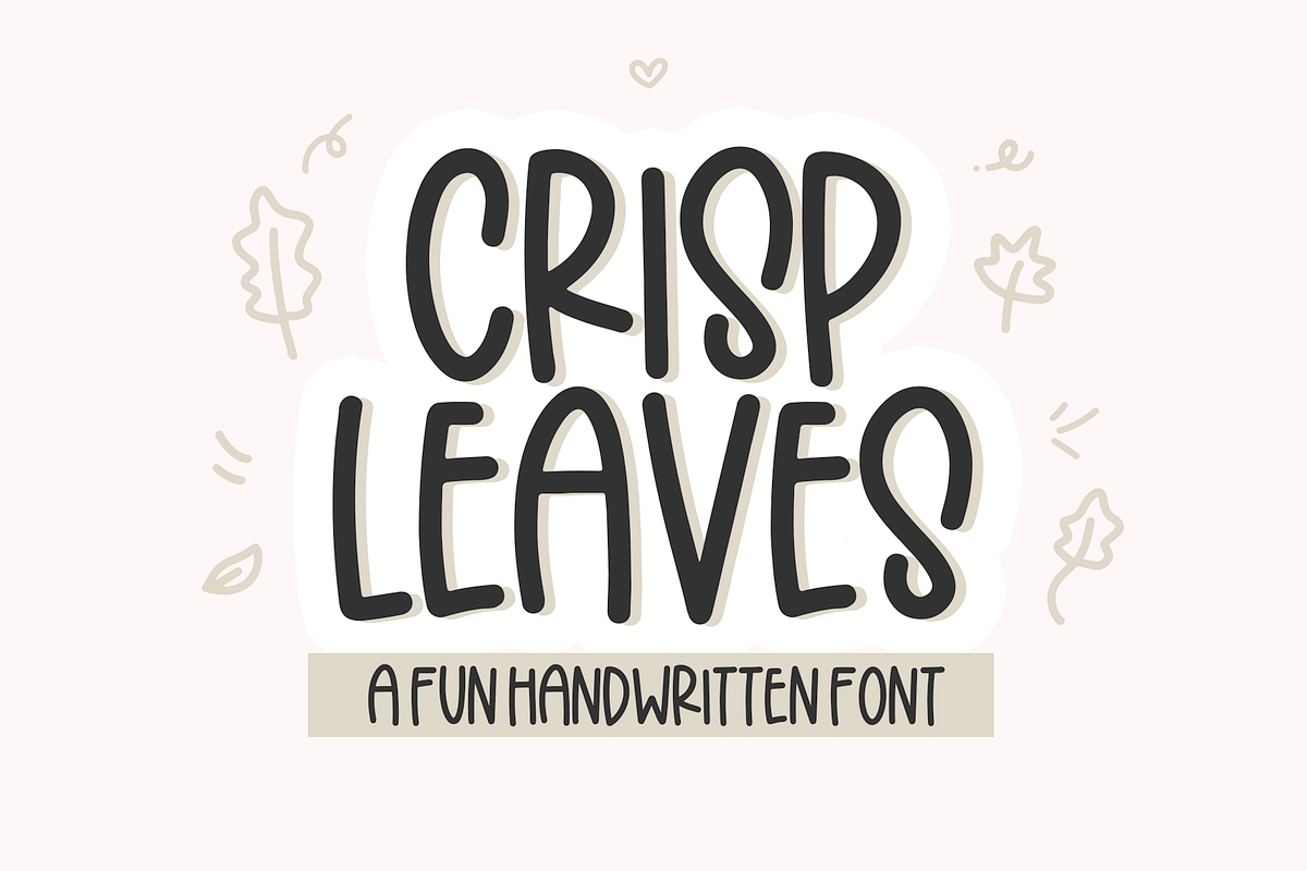 Crisp Leaves | Font with Doodles Free Download Free Download Crisp Leaves | Font with Doodles Free Download Free Download